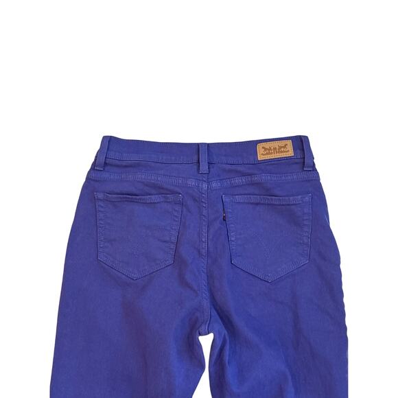 Levis 512 Jeans Womens Size 10 M Purple Slim Fit Tapered Leg Stretch Denim Y2K - Picture 3 of 11
